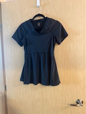 Tommie copper black Women's peplum Shoulder Support Shirt size large